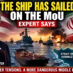Donald Trump and Iran’s Supreme Leader depicted in a dramatic U.S.-Iran crisis thumbnail featuring warships, an oil tanker, explosions, the Strait of Hormuz and the headline “The Ship Has Sailed” on the Iran MoU.